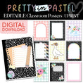 Load image into Gallery viewer, Printable Editable Pastel Classroom Posters | Pretty in Pastel
