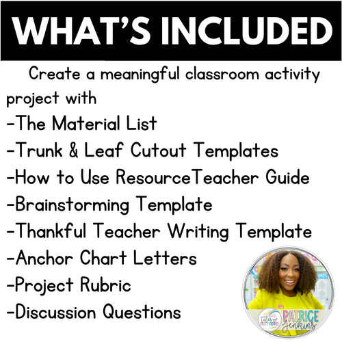 What's Included-Teacher Appreciation