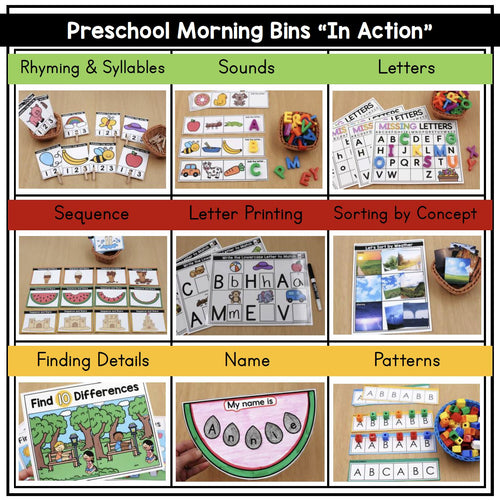 Preschool May/June Morning Bins