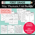 Load image into Gallery viewer, Printable First Grade May Thematic Unit Bundle
