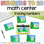 Fall Number Tracing Math Center | Numbers to 20 | Autumn | Kindergarten, 1st