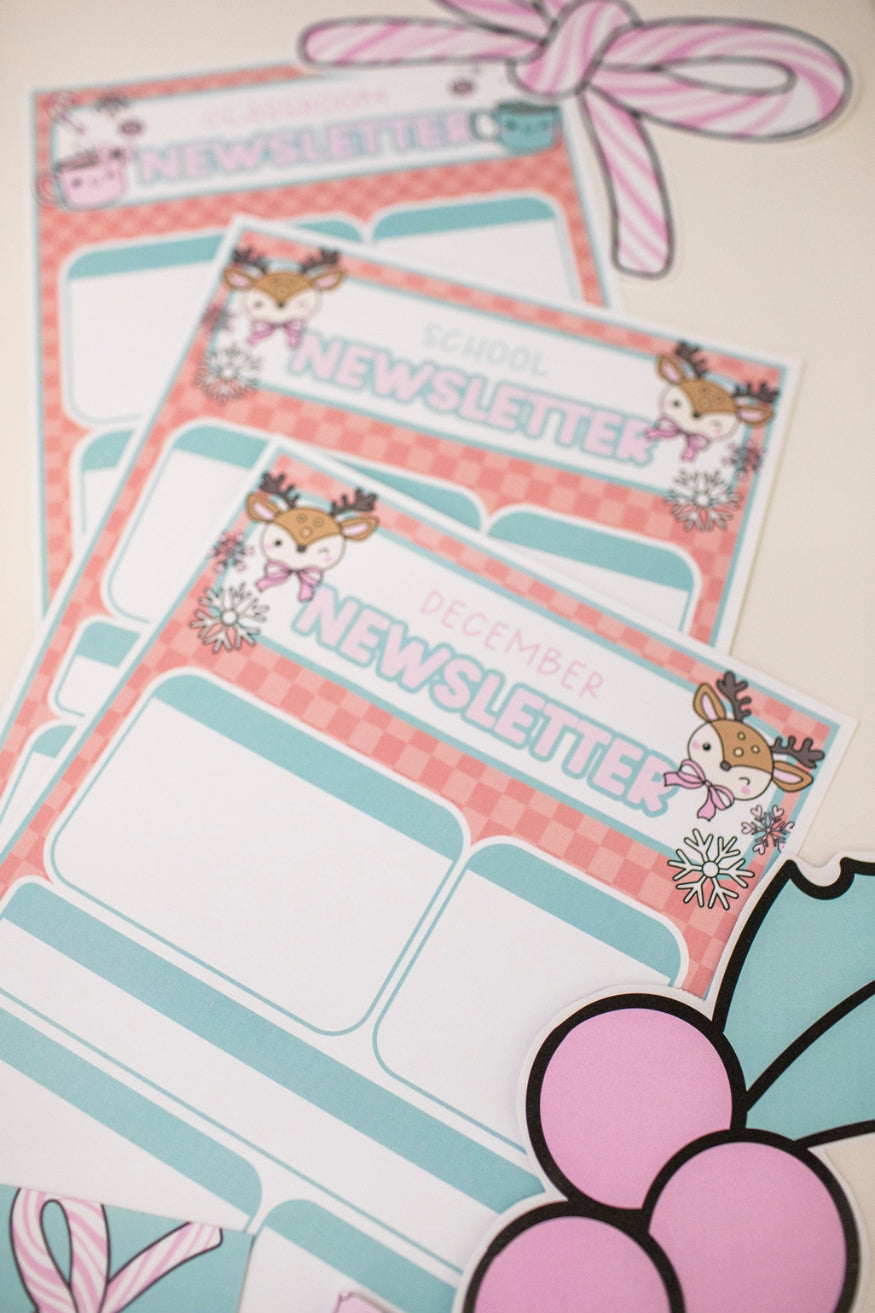 Printable Christmas Editable Calendar and Newsletters