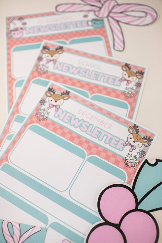 Printable Christmas Editable Calendar and Newsletters