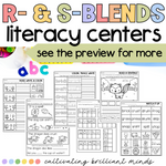 R- and S-Blends Phonics Centers | Literacy Centers | Kindergarten, First Grade