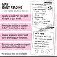 Load image into Gallery viewer, Printable Kindergarten May Daily Reading
