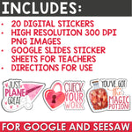 Valentine's Day Digital Stickers for Google and Seesaw™