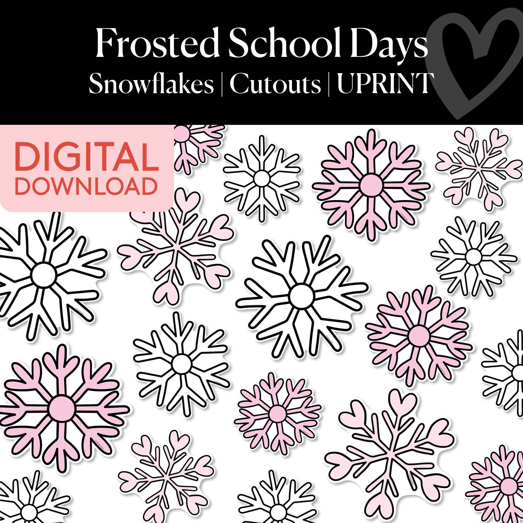 Printable Christmas Snowflakes Cutouts | Frosted School Days