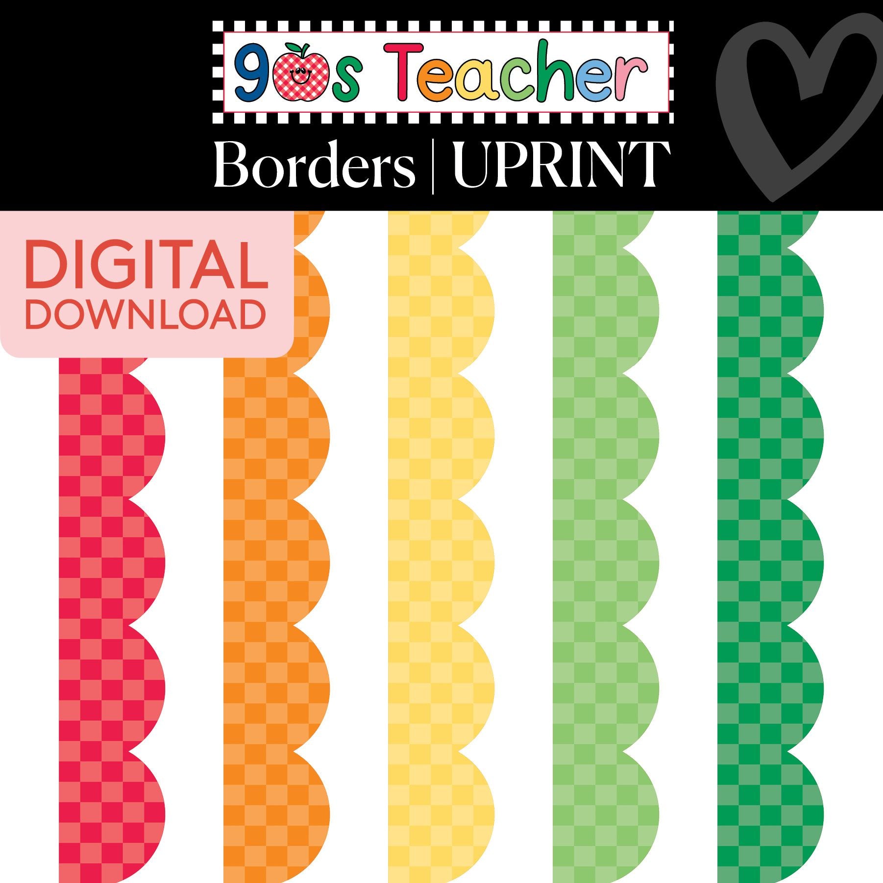 Printable Border Vault: Vol. 4 | 90s Teacher