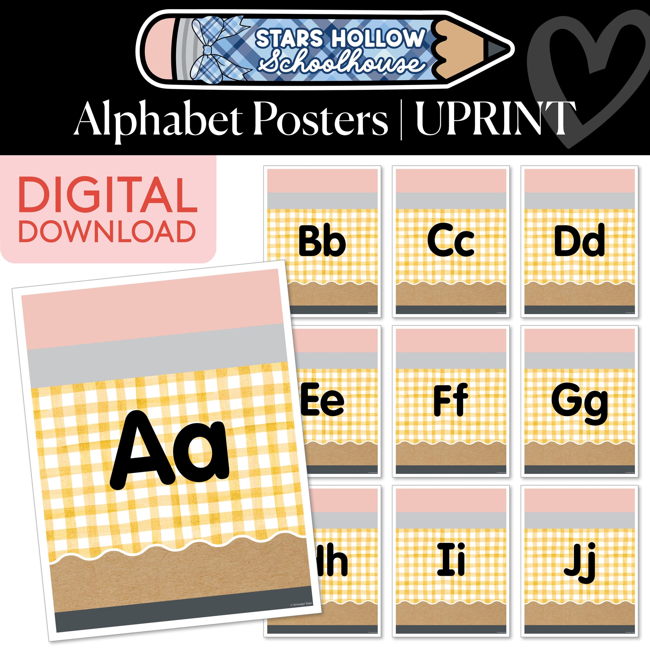 Printable Cozy Alphabet Posters | School in Stars Hollow