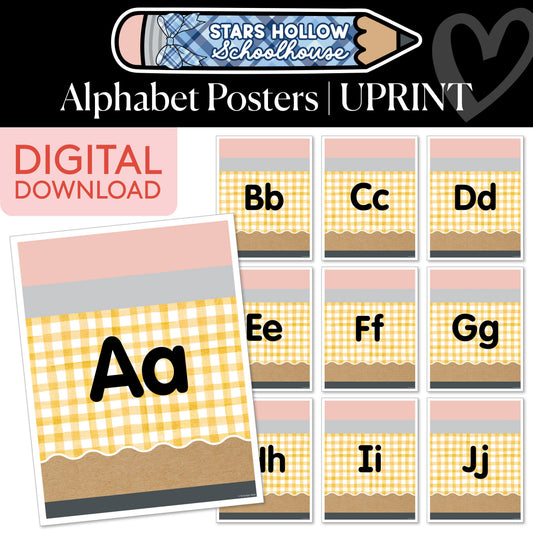Printable Cozy Alphabet Posters | School in Stars Hollow