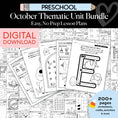 Load image into Gallery viewer, Printable Preschool October Thematic Unit Bundle
