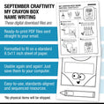 Load image into Gallery viewer, Printable My Crayon Box Name Craftivity
