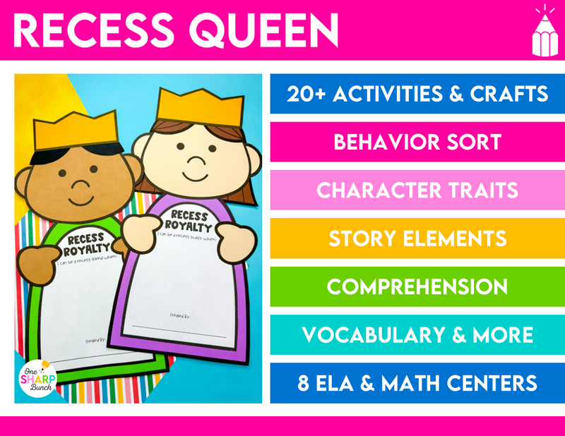 The Recess Queen Activities and Craft for the First Week of Back to School