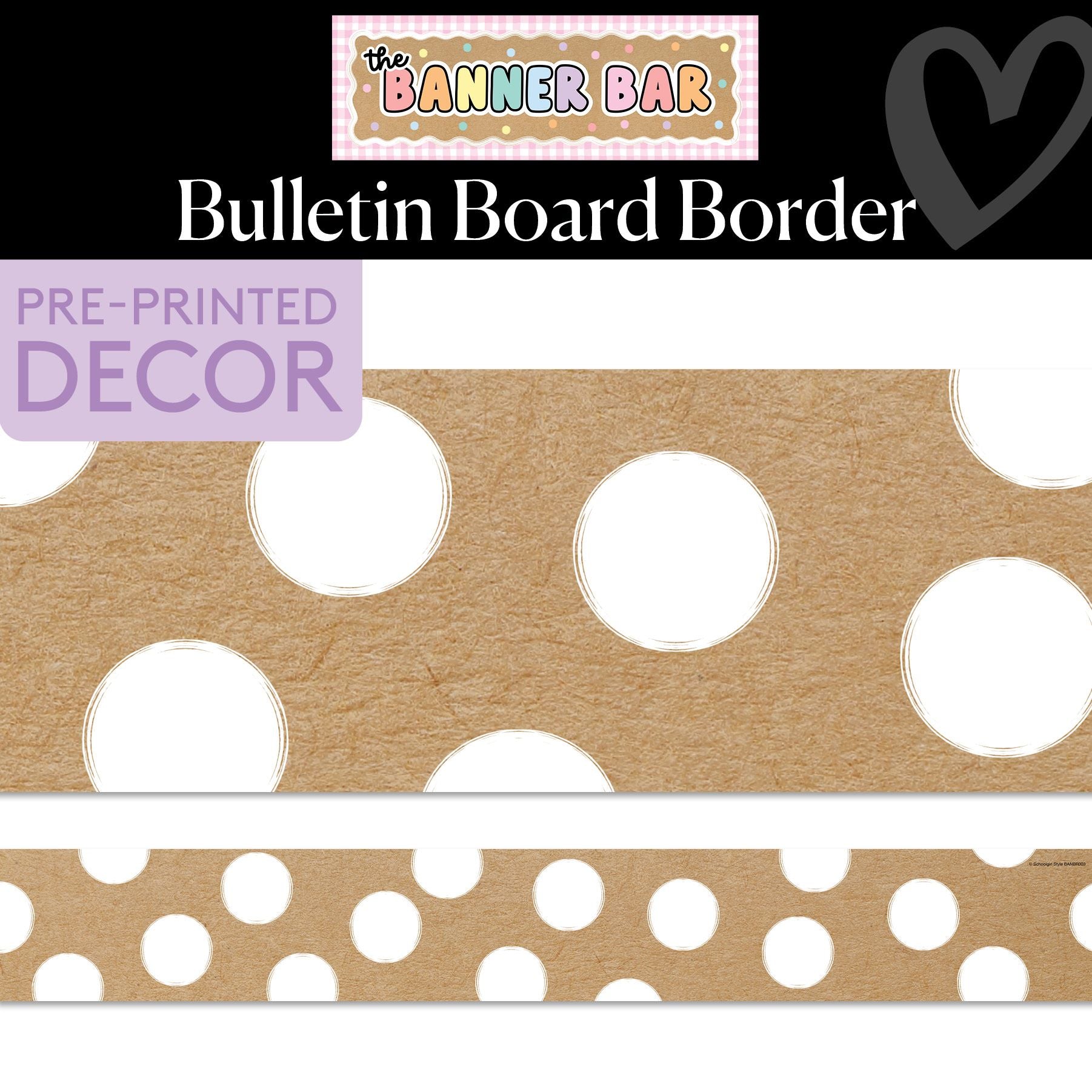 Paper Dot Party Bulletin Board Border | Banner Bar