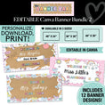 Load image into Gallery viewer, Personalized Editable Canva Kraft Style Banner Bundle 2
