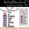 midnight meadow printable door decor set