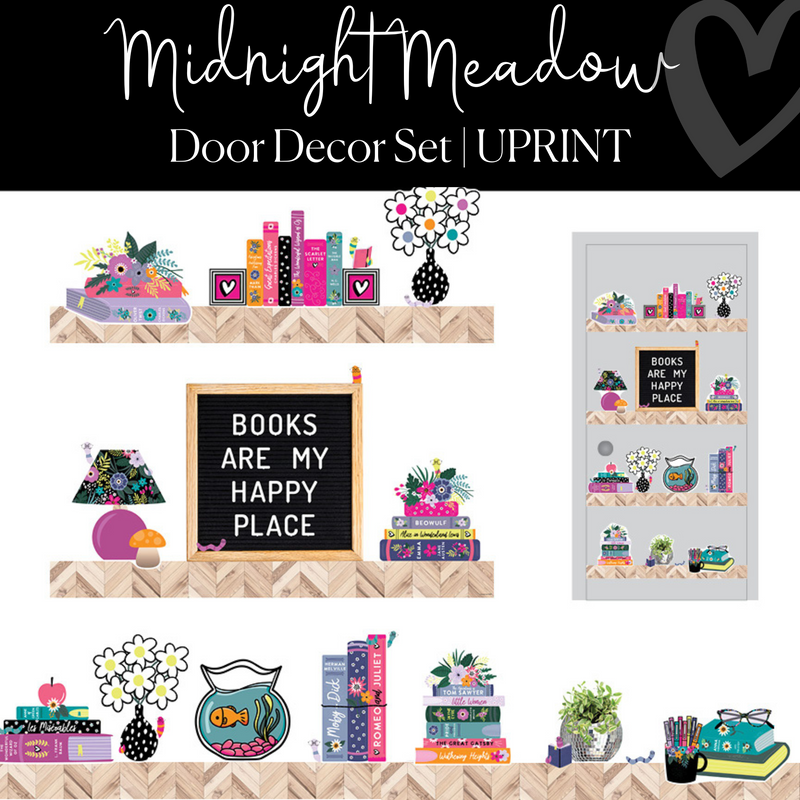 Reading Door Decor & Bulletin Board Set | Reading Month Classroom Decor UPRINT | Schoolgirl Style