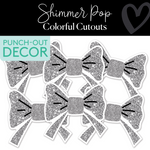 Silver Glitter Bow | Classroom Cut Outs | Shimmer Pop | Schoolgirl Style