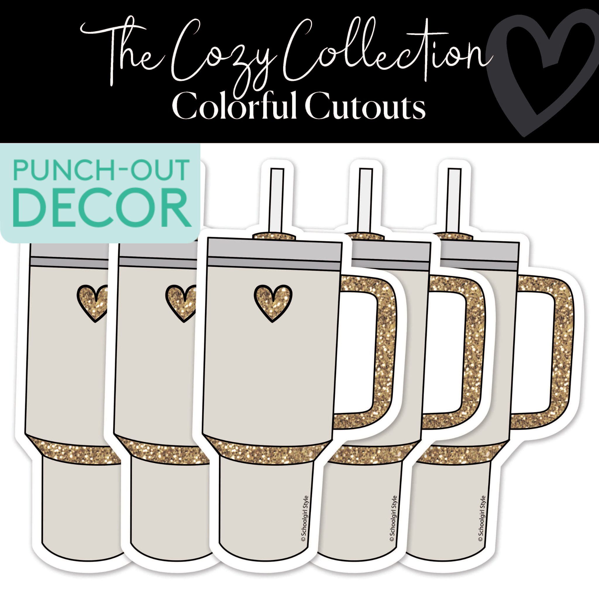 Mini Travel Cups | Classroom Cut Outs | Cozy | Schoolgirl Style