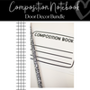 composition notebook door decor bundle