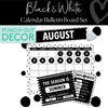 Black and White | Calendar Bulletin Board Set | Schoolgirl Style