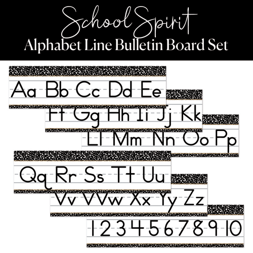 School Spirit Alphabet Line Bulletin Board Set 