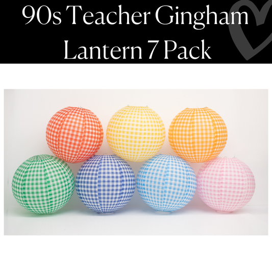 Gingham Lanterns 7 Pack | 90s Teacher