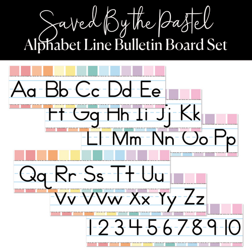 Saved By The Pastel Alphabet Bulletin Board Set