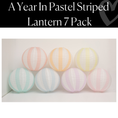 Load image into Gallery viewer, Striped Pastel Lantern 7 Pack | A Year In Pastel
