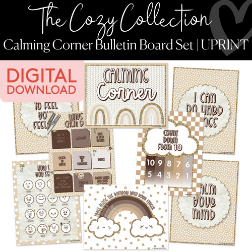 The Cozy Collection Calming Corner Bulletin Board Set UPRINT 
