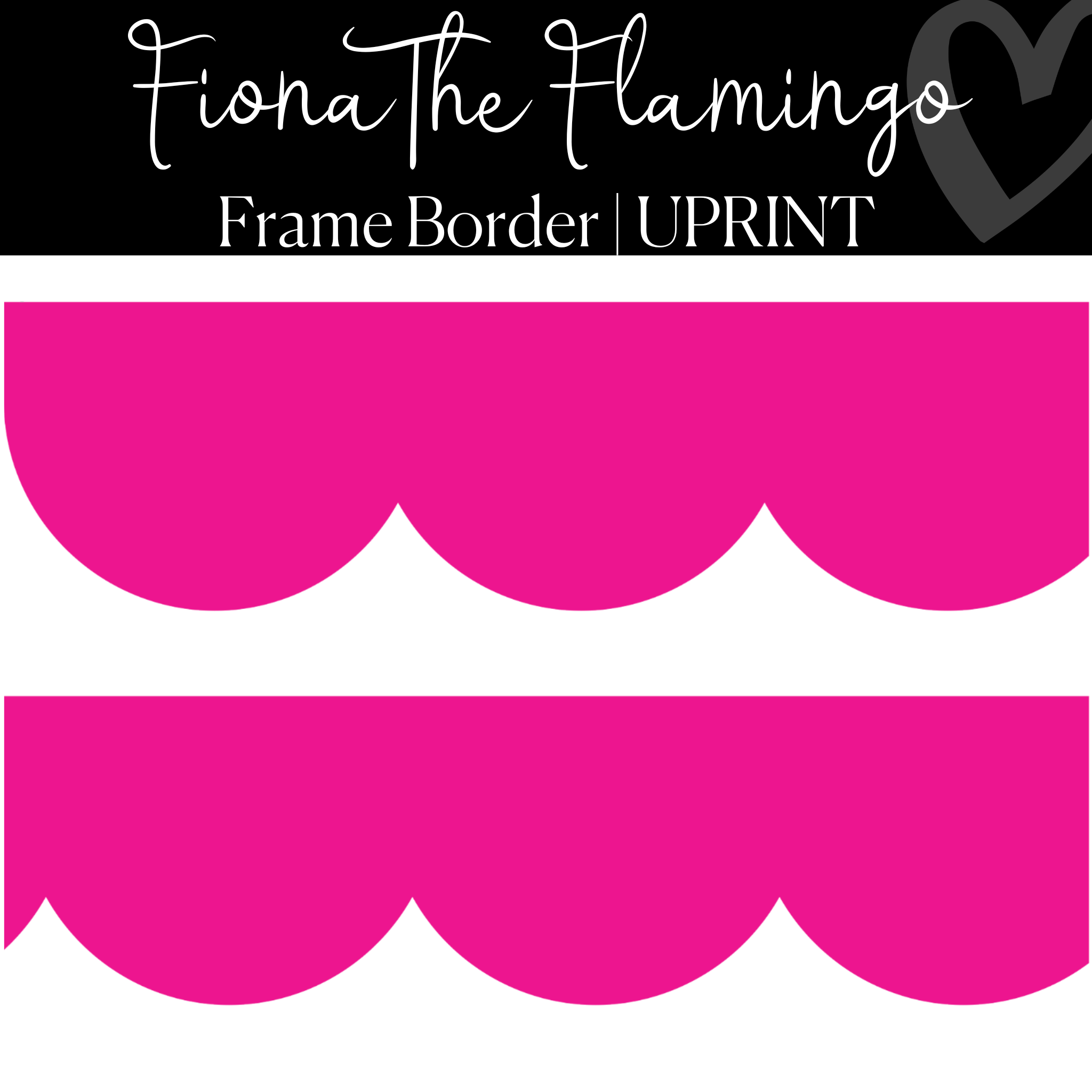 Digital Printable Classroom Border | Hot Pink Scallop Foundation Borde ...