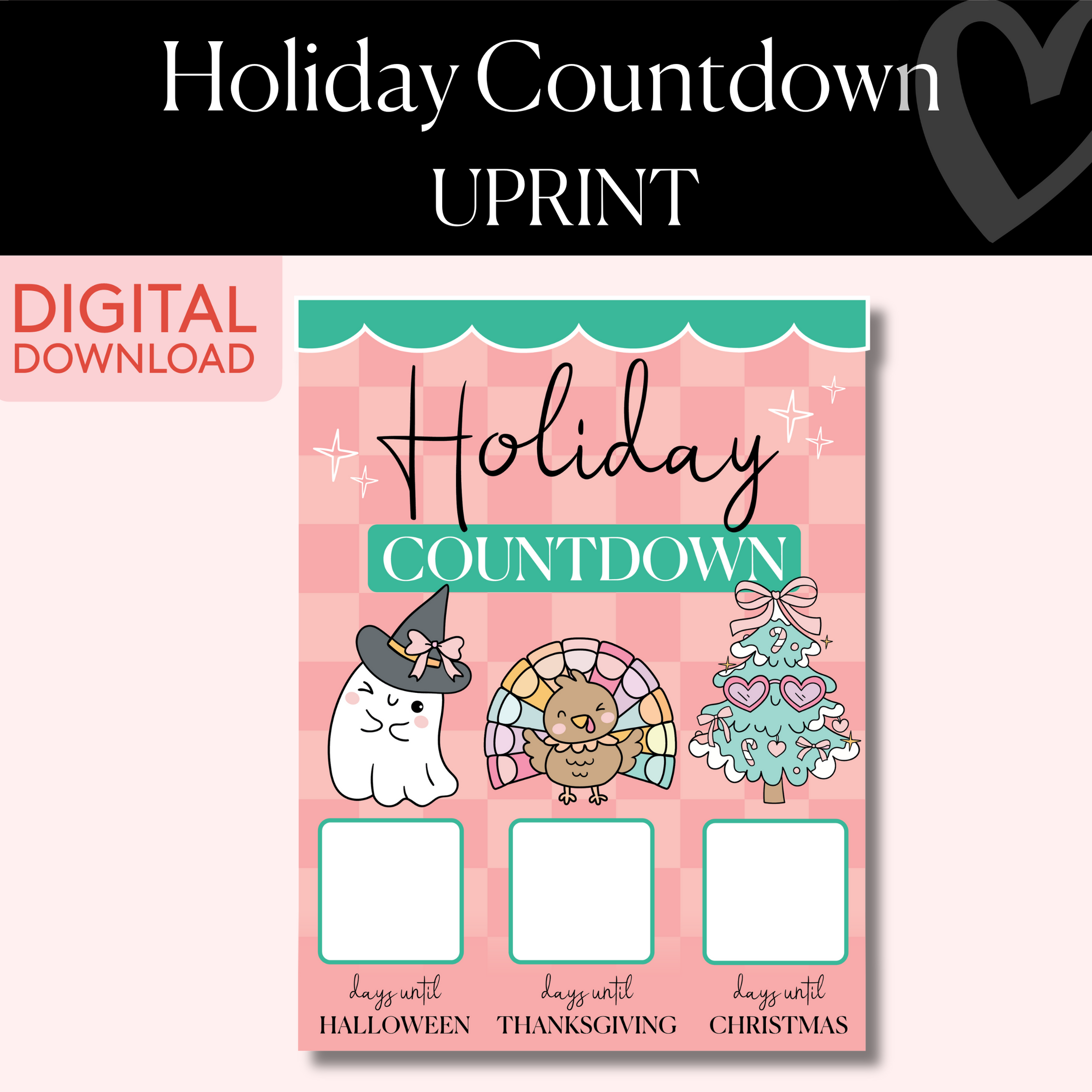 Printable Holiday Countdown