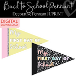 Back to School Pennant | Printable Classroom Decor | Schoolgirl Style