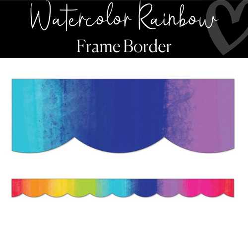 Watercolor Rainbow Bulletin Board Border by Schoolgirl Style