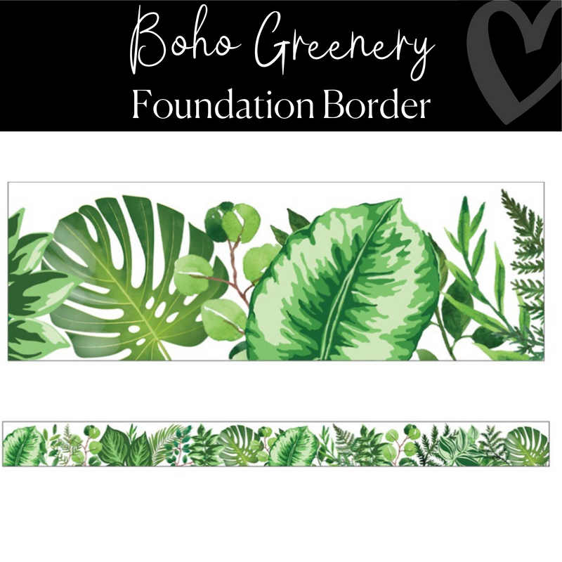Boho Greenery Bulletin Board Border by Schoolgirl Style