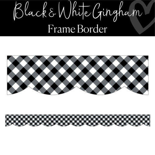Black and White Gingham Bulletin Board Border by Schoolgirl Style