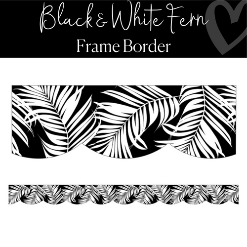 Black and White Bulletin Board Border Simply Boho by Schoolgirl Style
