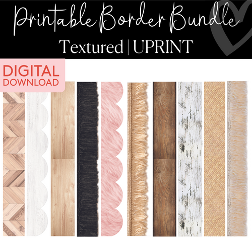 textured printable border bundle 