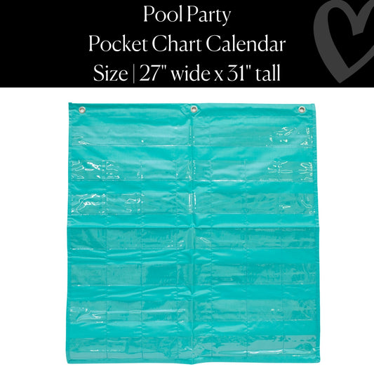 Pool Party Pocket Chart – 44 Pockets | Classroom Calendar for Teachers