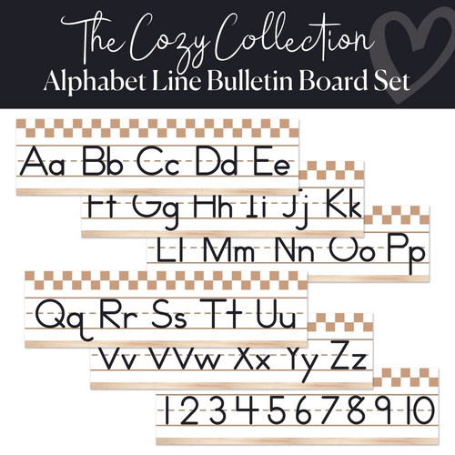 The Cozy Collection Alphabet Line Bulletin Board Set