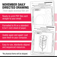 Load image into Gallery viewer, Printable Preschool November Directed Drawing Worksheets
