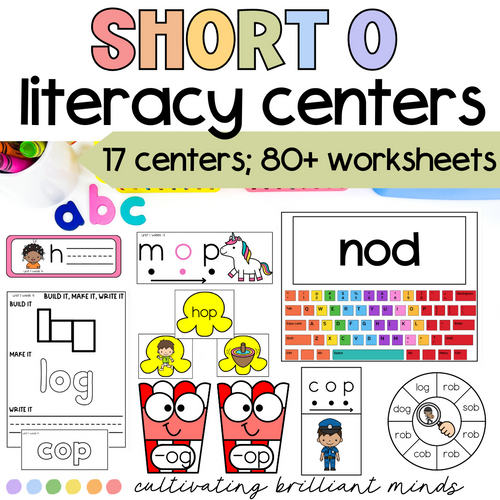 CVC Short O Phonics Centers | Literacy Centers | Kindergarten, First Grade