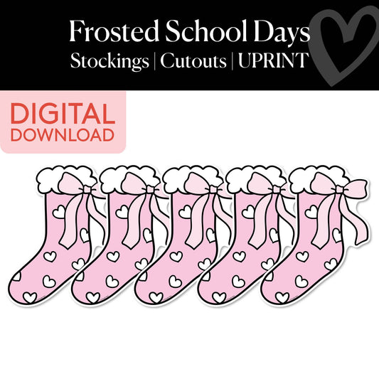 Printable Christmas Stockings Cutouts | Frosted School Days
