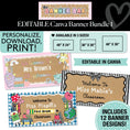 Load image into Gallery viewer, Personalized Editable Canva Kraft Style Banner Bundle 1
