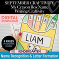 Load image into Gallery viewer, Printable My Crayon Box Name Craftivity
