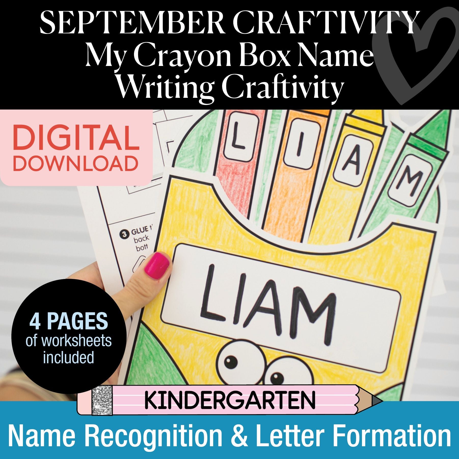 Printable My Crayon Box Name Craftivity