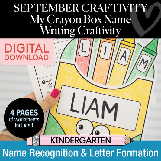 Printable My Crayon Box Name Craftivity
