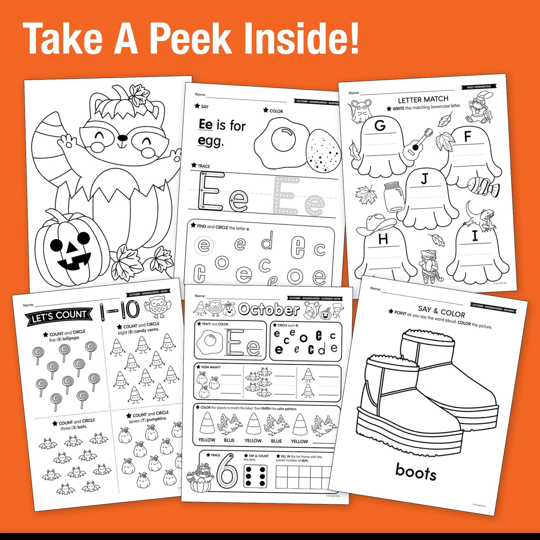Big Book of October Kindergarten Thematic Unit Bundle