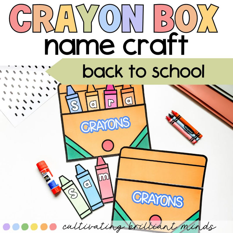Crayon Box Name Craft | Back to School | Name Activities