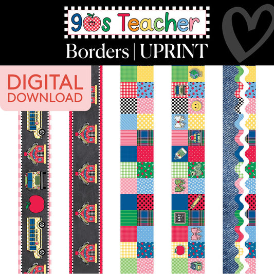 Printable Border Vault: Vol. 7 | 90s Teacher